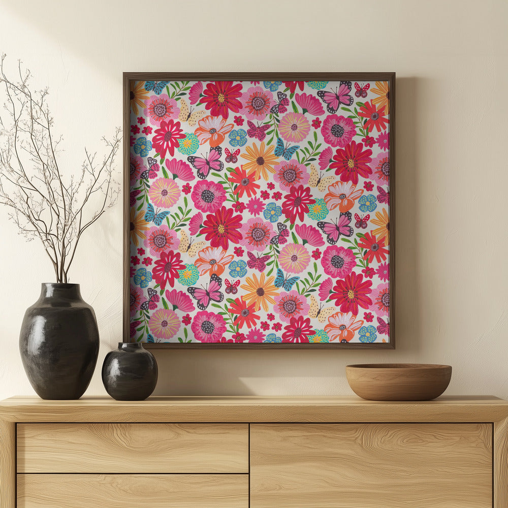 Bright floral Poster